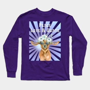 Peace Love & Goats Long Sleeve T-Shirt